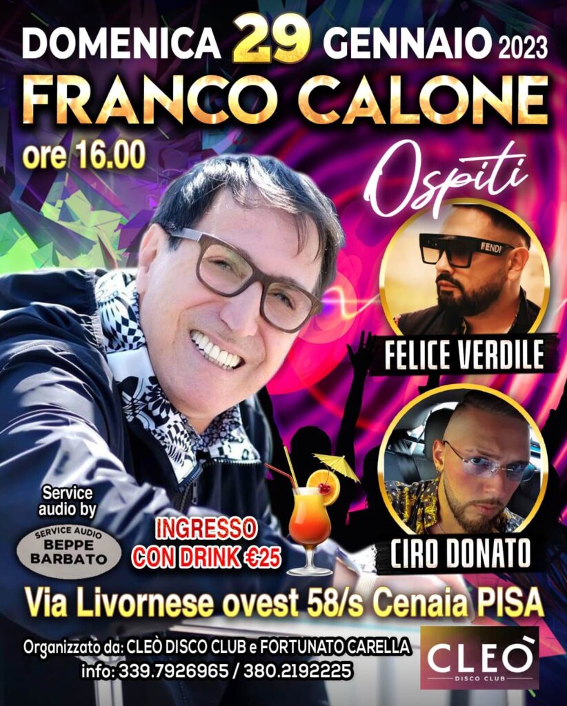 Franco Calone al Cleo' Disco Club